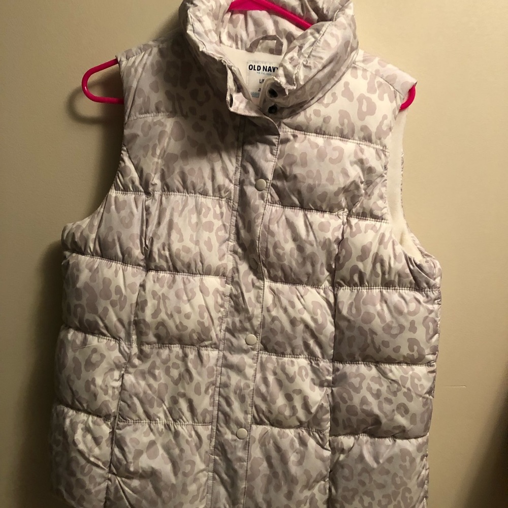 Leopard puffer vest